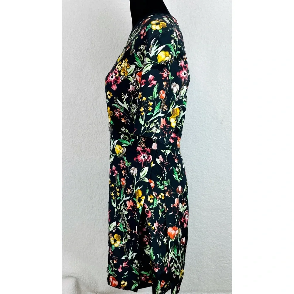 3.1 PHILLIP LIM • Multicolored Floral Beaded Silk Mini Dress, 4 - Picture 6 of 14